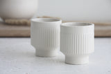 Modern ceramic espresso cup in white