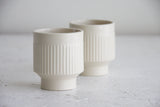 Modern ceramic espresso cup in white