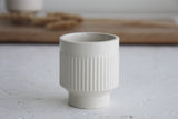 Modern ceramic espresso cup in white