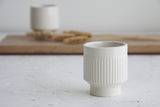 Modern ceramic espresso cup in white