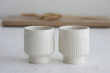 Modern ceramic espresso cup in white