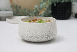 Anna- Ceramic bowl white and black dots pattern