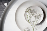 Serving platters set- Ceramic platters set in off white