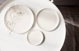 Serving platters set- Ceramic platters set in off white