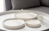 Serving platters set- Ceramic platters set in off white