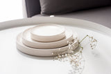 Serving platters set- Ceramic platters set in off white