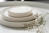 Serving platters set- Ceramic platters set in off white