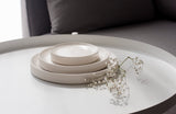 Serving platters set- Ceramic platters set in off white