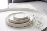 Serving platters set- Ceramic platters set in off white