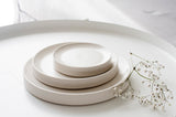 Serving platters set- Ceramic platters set in off white