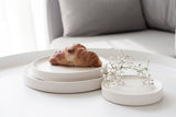 Serving platters set- Ceramic platters set in off white