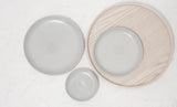 Serving platters set- Ceramic platters set in light gray