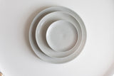 Serving platters set- Ceramic platters set in light gray