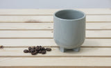 PLUS - Ceramic espresso cup in gray with clear glossy glaze