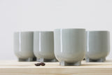 PLUS - Ceramic espresso cup in gray with clear glossy glaze