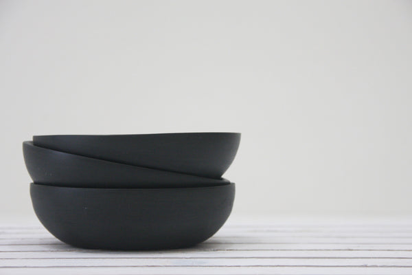 Sam- Ceramic plate in black