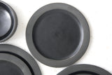 Elli dinnerware set- Ceramic plate set in black