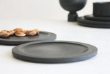 Elli dinnerware- Ceramic medium size plate in black