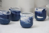 Emma- espresso cup in blue and white marble
