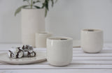 EMMA - Ceramic espresso cup in white and glossy glaze- Long
