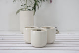 EMMA - Ceramic espresso cup in white and glossy glaze- Long