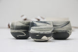 Eve - Ceramic espresso cup in black and white marble