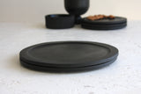 Elli dinnerware set- Ceramic plate set in black