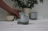 Lenny- Ceramic espresso cup in gray and white