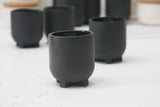 Plus- Ceramic espresso cup in black and glossy glaze