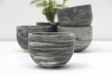 Alona- Ceramic bowl in black and white marble