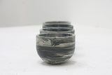 Alona- Ceramic bowl in black and white marble