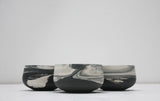 Bella- Ceramic bowl in black and white marble pattern