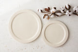 Elli dinnerware set- Ceramic plate set in white