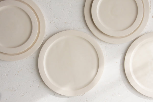 Elli dinnerware- Ceramic large size plate in white