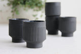 Modern ceramic espresso cup in black