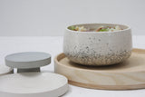 Anna- Ceramic bowl white and black dots pattern