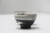 Ella - Ceramic bowl in black and white marble pattern