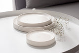 Serving platters set- Ceramic platters set in off white